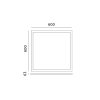 Ramka 63mm do panelu LED 60x60 klik Kobi